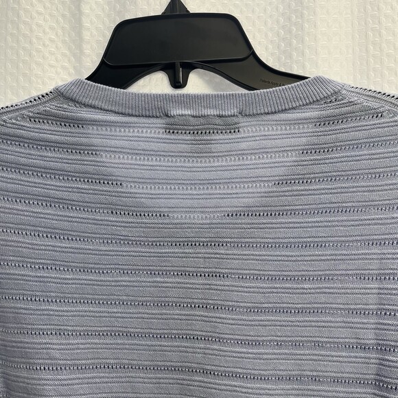 Ann Taylor Women’s Blue 70% Silk Cardigan Sweater Medium Classic Spring - Picture 9 of 9